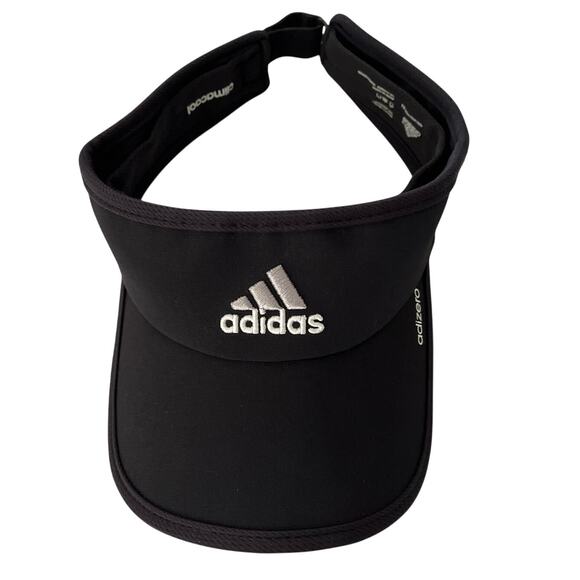 Adidas Black Visor Adjustable One Size Adizero Climacool Golf Outdoors Athletic - Picture 1 of 15